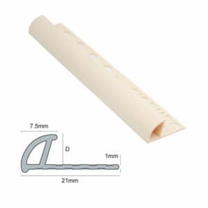 Round Edge PVC Soft Cream Trim