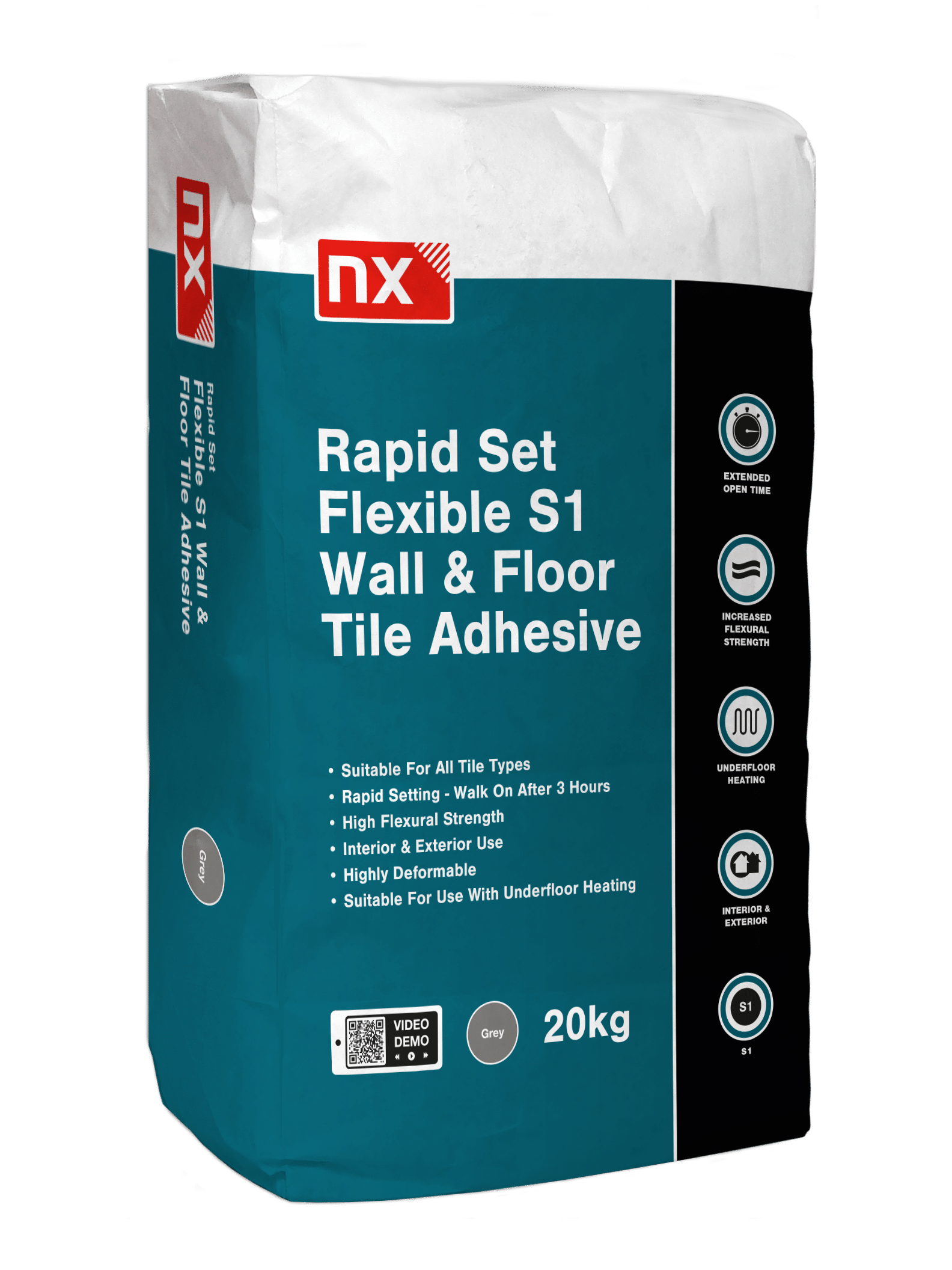 NX S1 Rapid Wall & Floor Adhesive – Grey