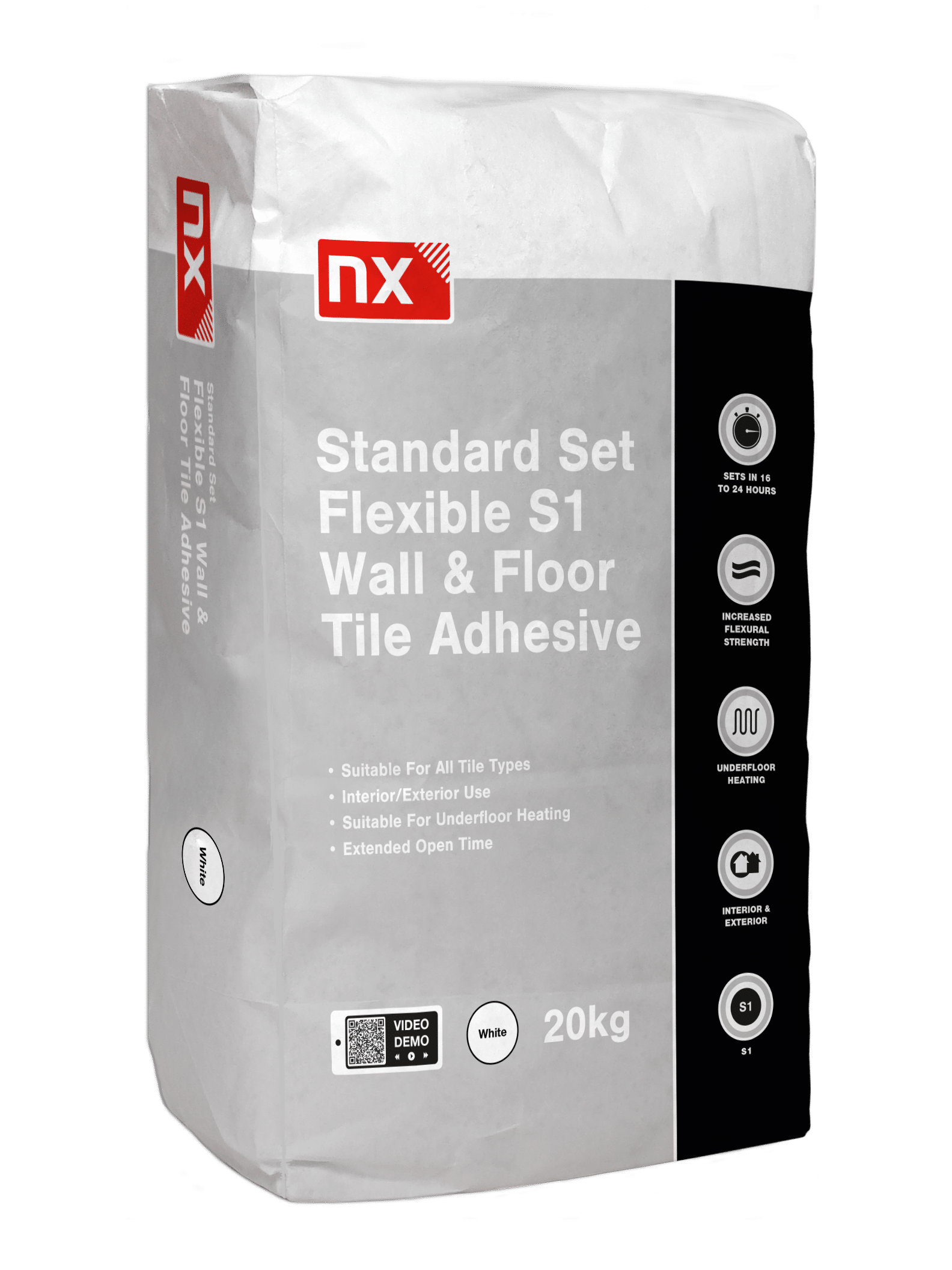 NX S1 Standard Wall & Floor Adhesive – White